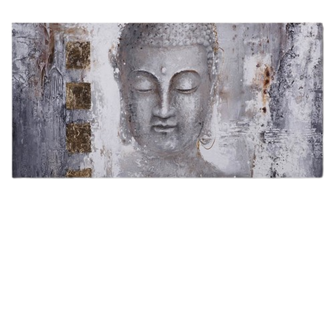 Tableau Toile Bouddha fond blanc