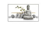 Tableau Bouddha Feng Shui fond blanc
