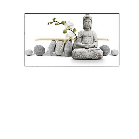 Tableau Bouddha Feng Shui fond blanc