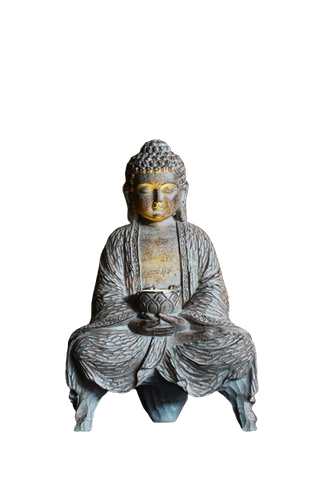 Statue de Bouddha Lotus fond blanc