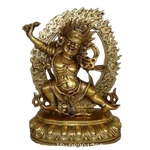 statue bronze bouddha sur fond blanc