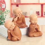 3 Statue Bouddha Penseur 