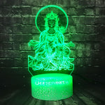 Lampe 3D bouddha vert