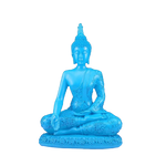 statue bouddha bleu sur fond blanc
