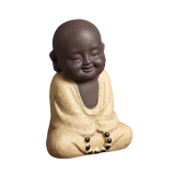 statue bouddha rieur beige clair