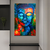 une peinture bouddha sur un tableau 
