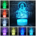 Les 7 Lampes 3D bouddha 