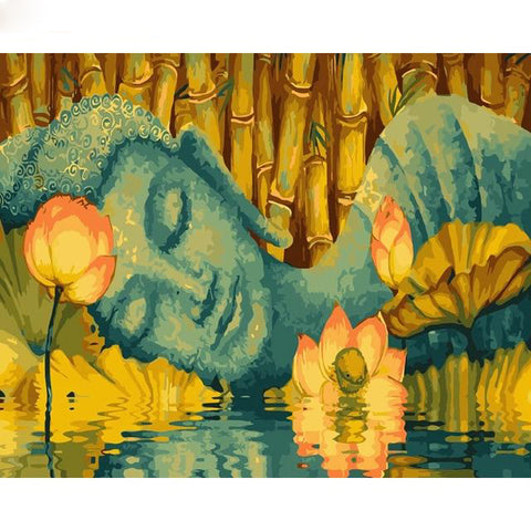 peinture tableau bouddha