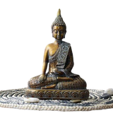 bouddha statue extérieure sur fond blanc