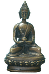 bouddha inde statue sur fond blanc
