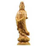 statue bouddha debout bois 