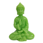 statuette bouddha jade vert sur fond blanc