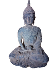 bouddha zen statue sur fond blanc