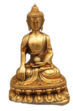 statue bouddha inde sur fond blanc