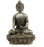 statue bouddha médecine sur fond blanc