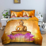 parure de lit bouddha orange et rose