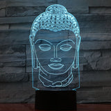 Lampe tête de Bouddha vert