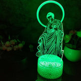 Lampe 3D Bouddha qui Tend la Main vert