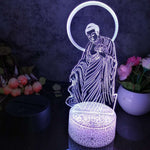 Lampe 3D Bouddha qui Tend la Main blanc
