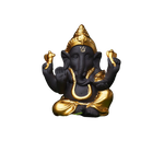 statue ganesh du dieu éléphant fine or sur fond blanc
