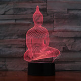 Lampe Led Bouddha Yoga rouge