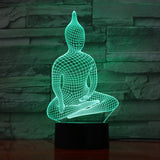Lampe Led Bouddha Yoga vert