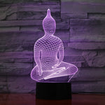 Lampe Led Bouddha Yoga violet
