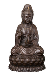 statue bouddha zen sur fond blanc