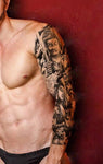 tatouage bouddha guerrier sur un bras