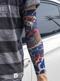 tatouage bouddha le dragon bleu sur un bras