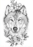 tatouage du loups bouddha
